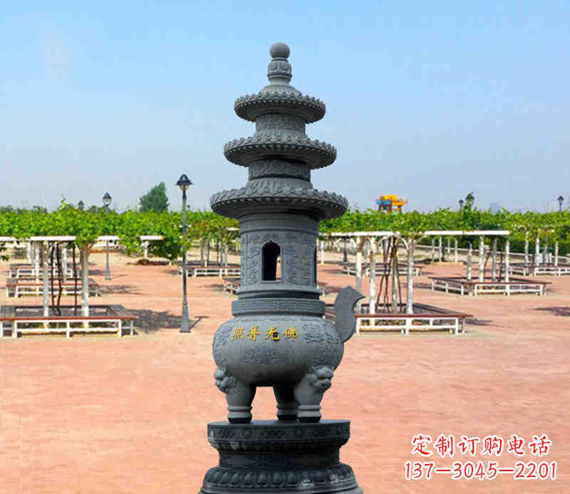 益阳寺庙塔铜雕香炉