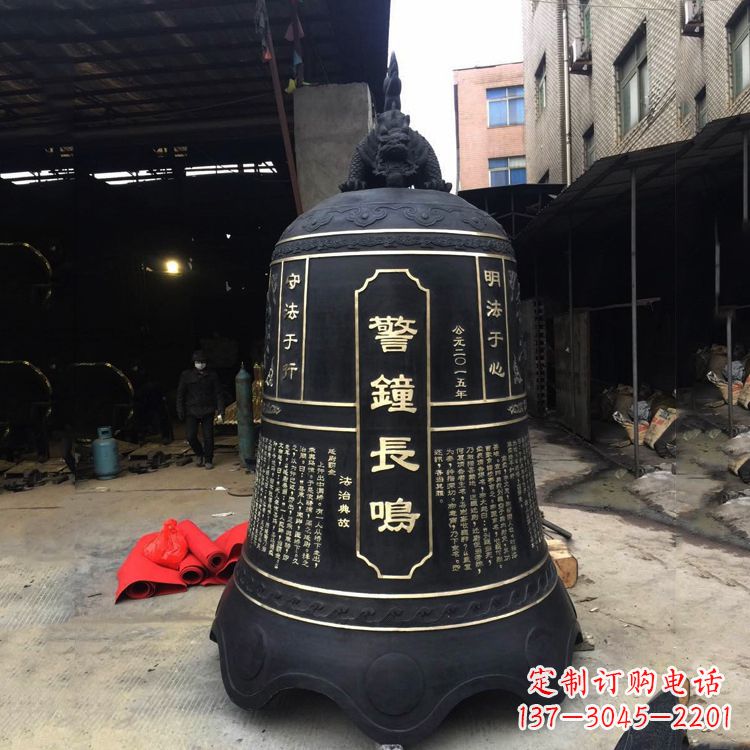 益阳寺庙铜钟雕塑
