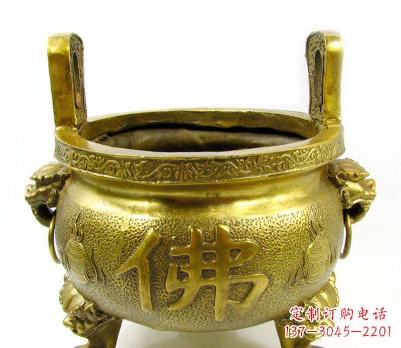 益阳寺庙香炉铜雕 (6)