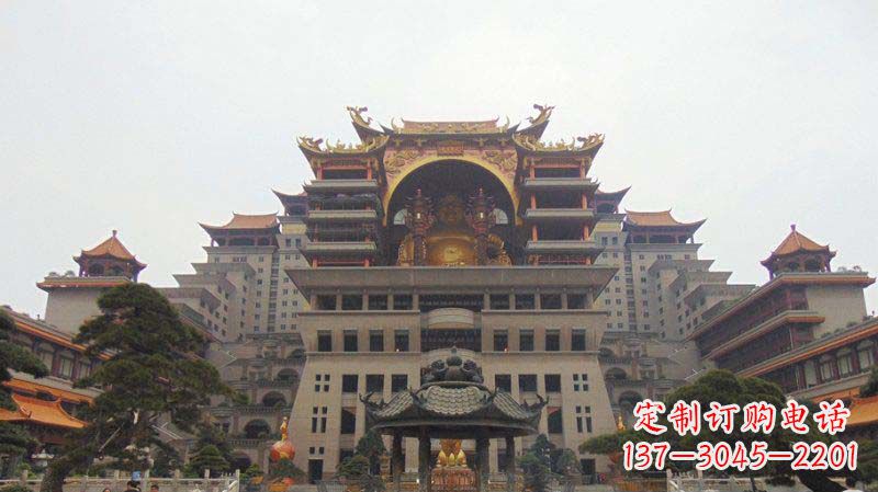 益阳寺庙圆香炉铜雕