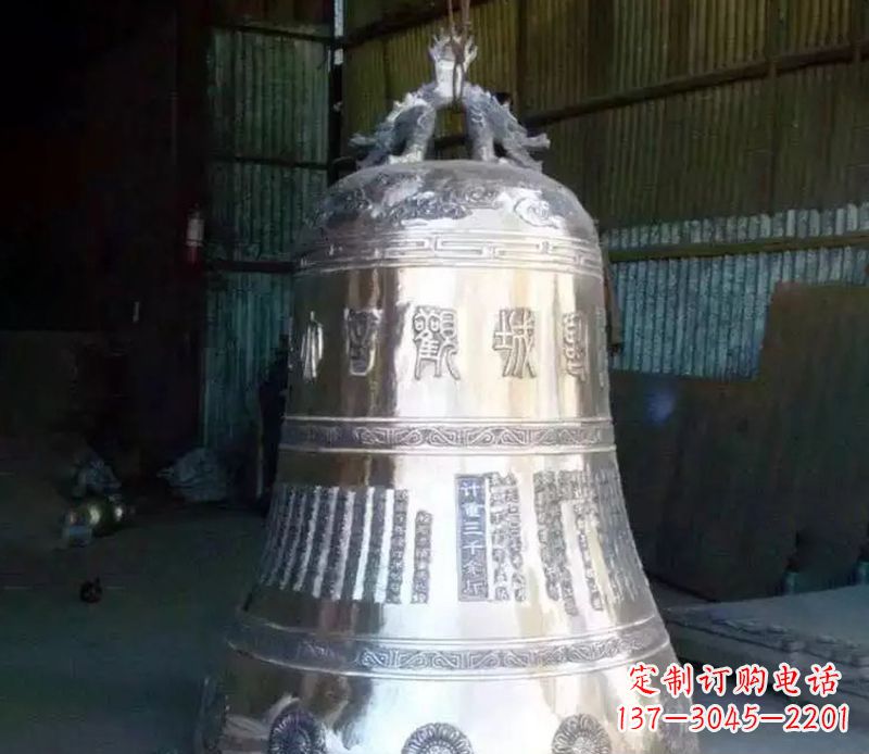 益阳寺庙铸铁铜钟雕塑