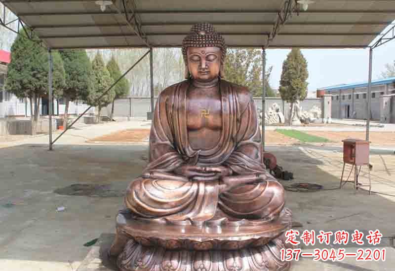 益阳寺庙铸铜如来佛像雕塑