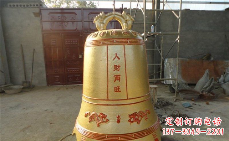 益阳寺庙铸铜钟雕塑