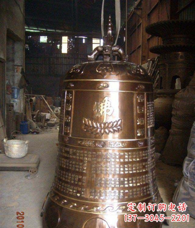 益阳寺庙铸铜钟铜雕