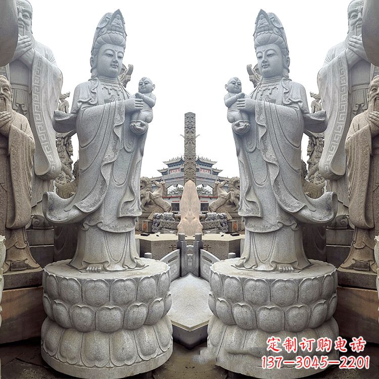 益阳送子观音青石雕塑