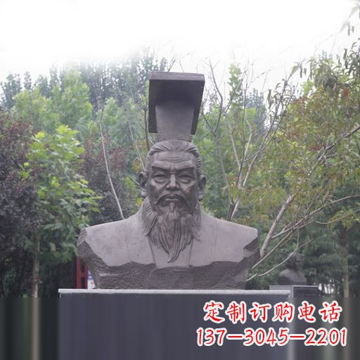 益阳隋朝开国皇帝隋文帝杨坚石雕头像