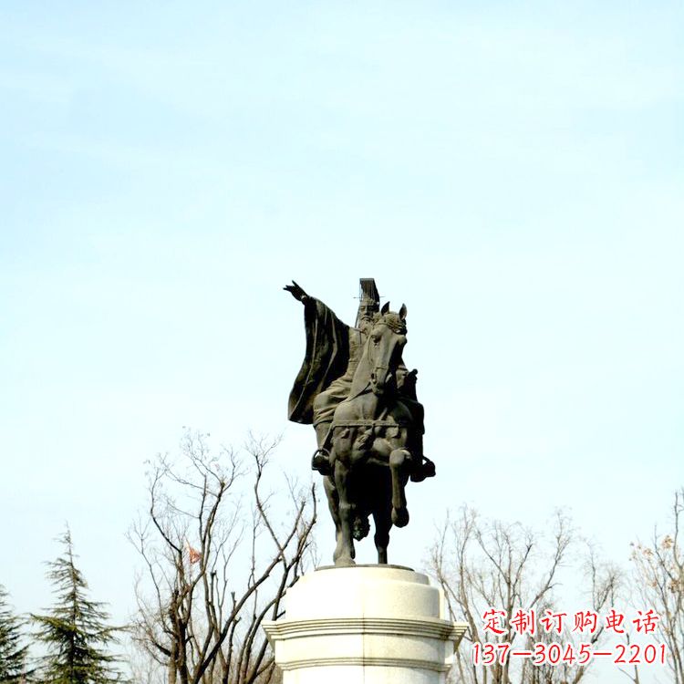 益阳隋文帝杨坚铜雕塑像