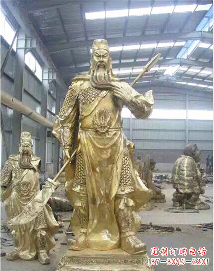 益阳提刀关公武财神雕塑