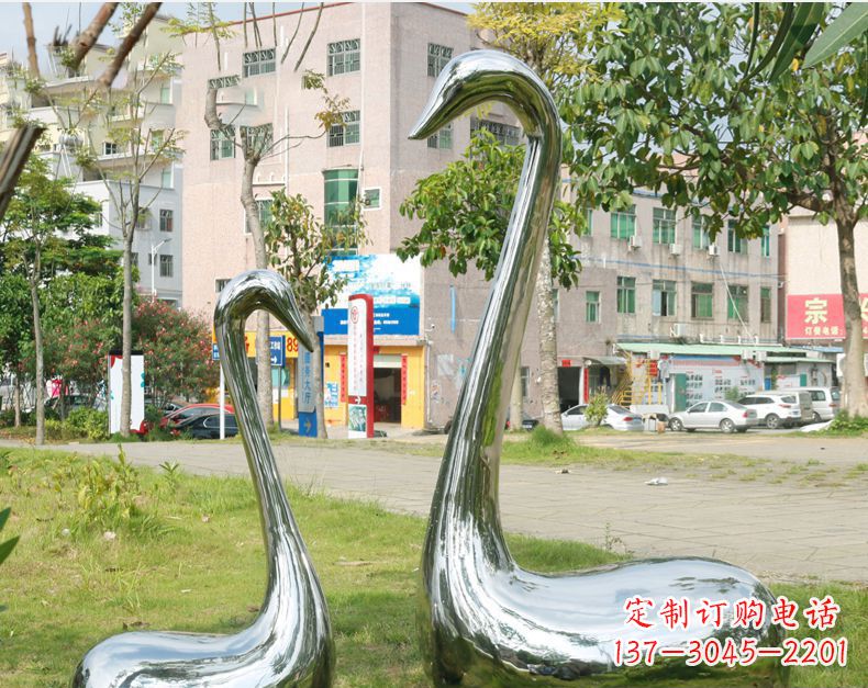 益阳天鹅抽象不锈钢雕塑112