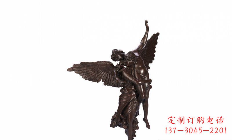 益阳天使玻璃钢仿铜人物雕塑