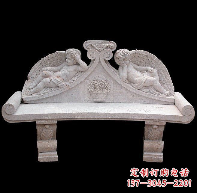 益阳天使石雕座椅公园景观雕塑
