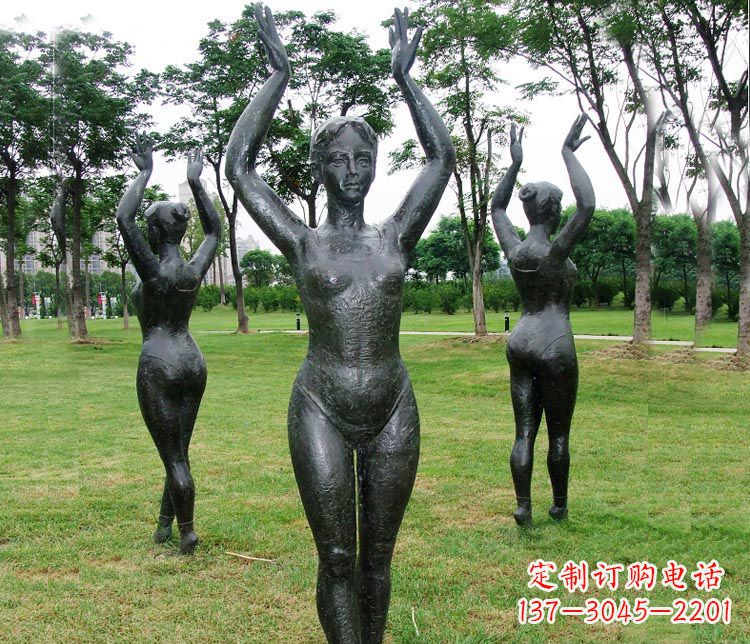 益阳跳芭蕾舞的女孩铜雕