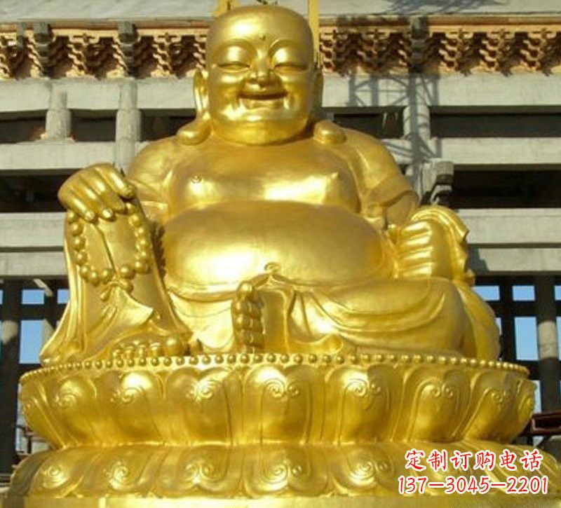 益阳贴金弥勒佛铜雕