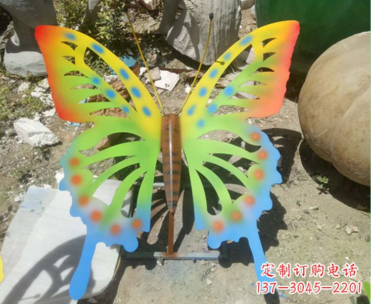 益阳铁艺不锈钢彩绘蝴蝶
