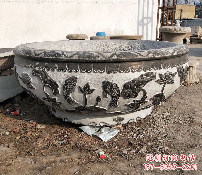 益阳庭院水缸景观石雕