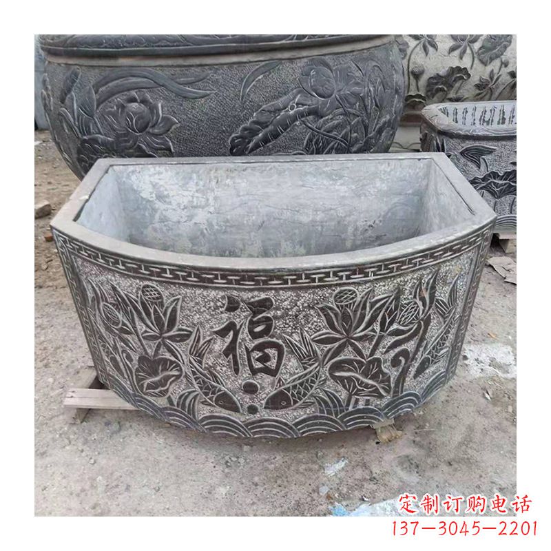 益阳庭院养鱼石槽