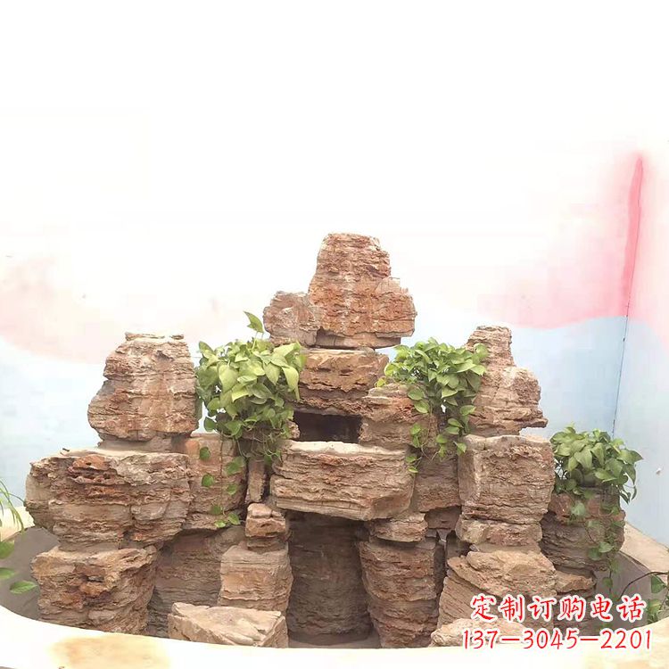 益阳庭院园林假山鱼池