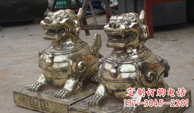 益阳庭院招财貔貅动物铜雕