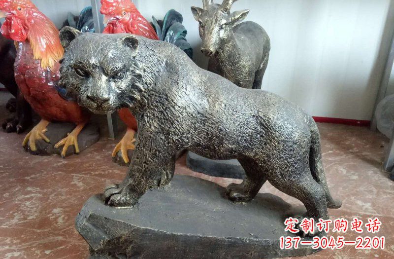 益阳铜雕豹子雕塑