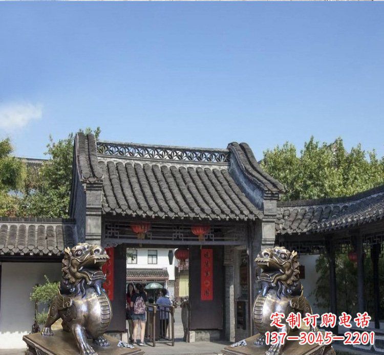 益阳铜雕北京狮子庭院动物雕塑