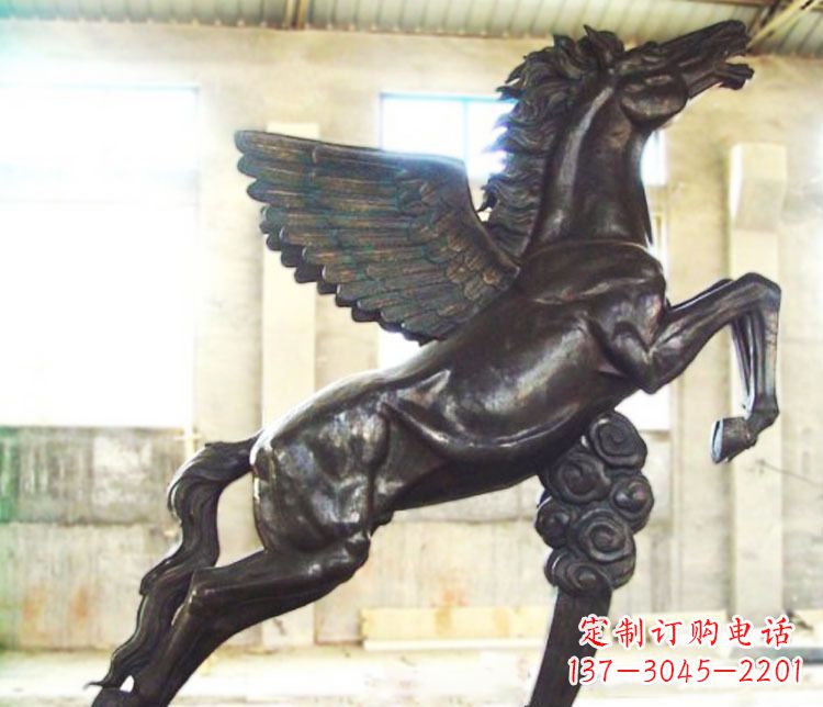 益阳铜雕奔跑飞马雕塑