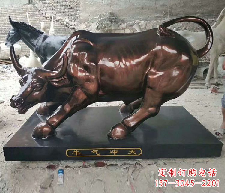 益阳铜雕城市牛气冲天