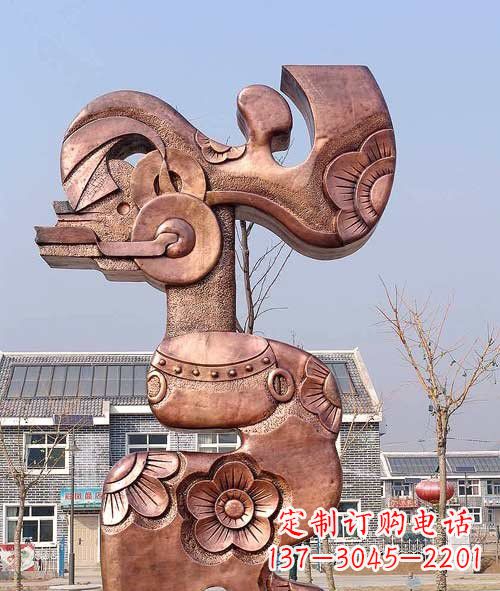 益阳铜雕抽象皮影戏人物