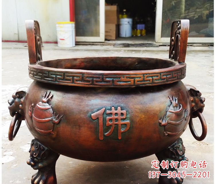 益阳铜雕祠堂景观香炉