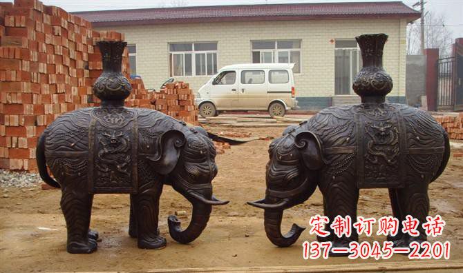 益阳铜雕大象公园动物雕塑