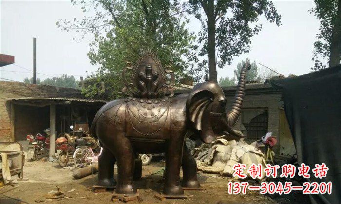 益阳铜雕大象平安吉祥公园动物雕塑