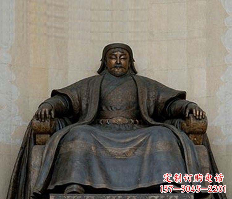 益阳铜雕大型成吉思汗雕塑