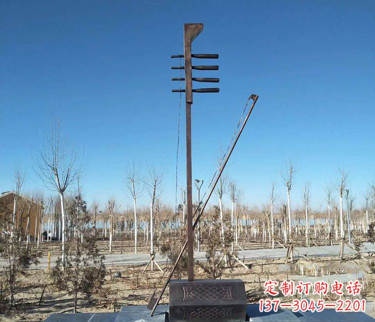 益阳铜雕二胡景观雕塑
