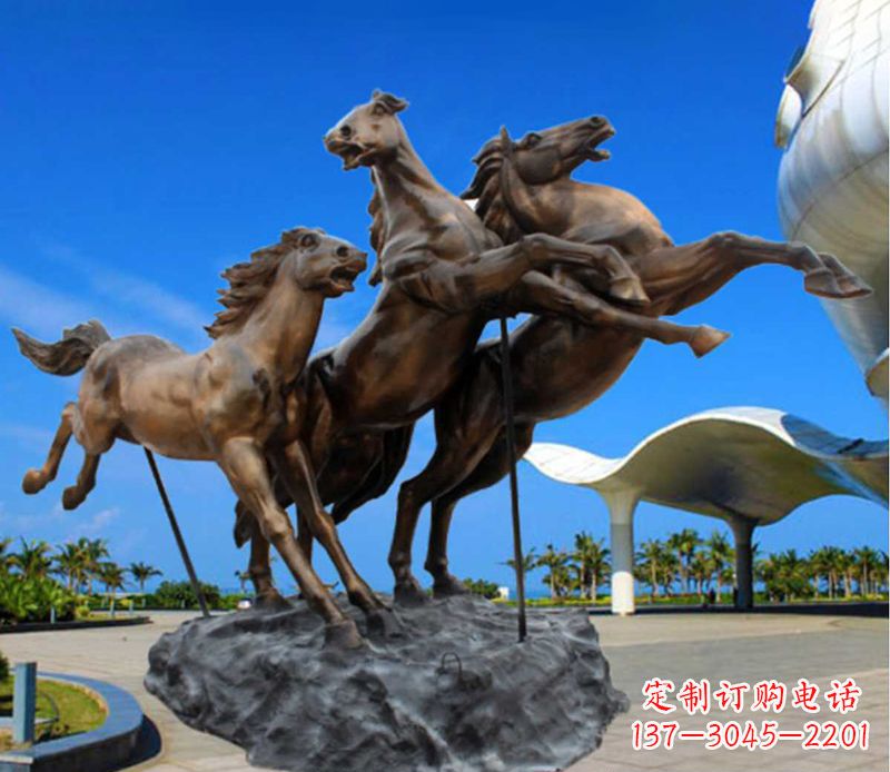 益阳铜雕飞马广场动物雕塑