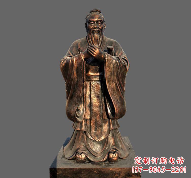 益阳铜雕古代名人孔子