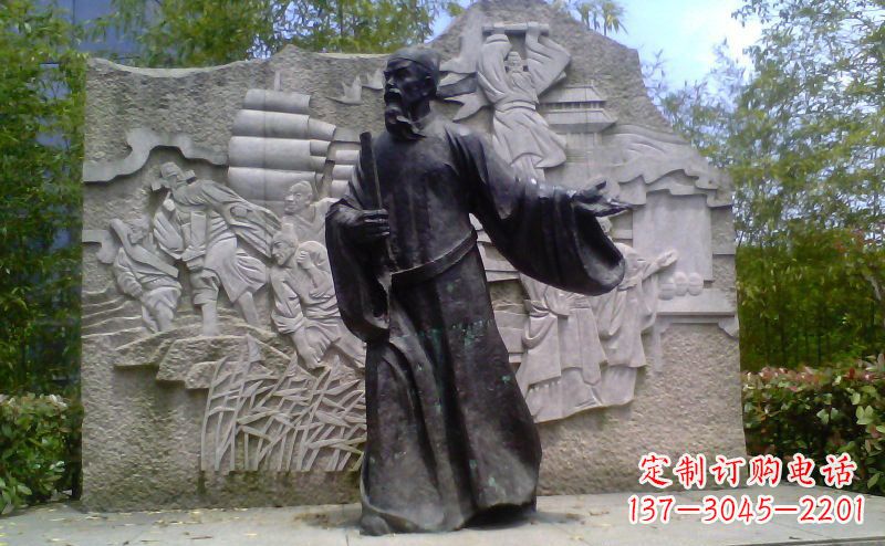 益阳铜雕古代名人雕塑