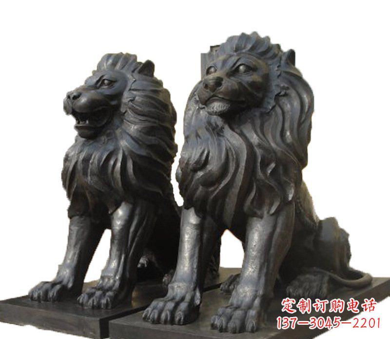 益阳铜雕古代神兽狮子雕塑