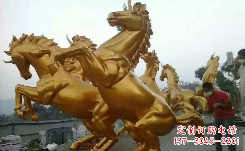 益阳铜雕广场飞马雕塑