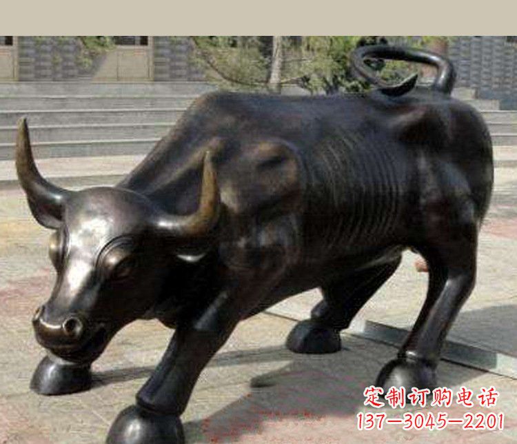 益阳铜雕广场华尔街动物牛