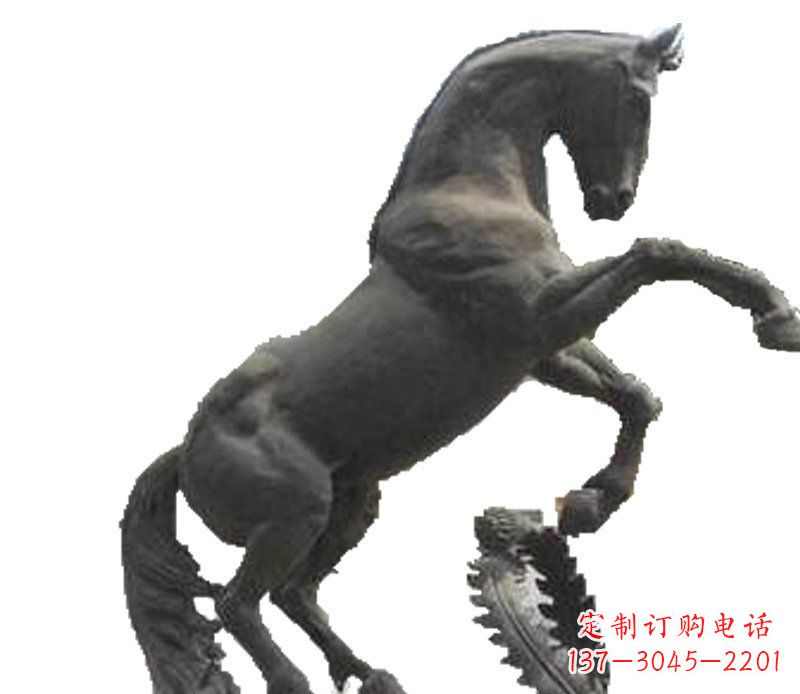 益阳铜雕广场街道景观摆件动物马雕塑