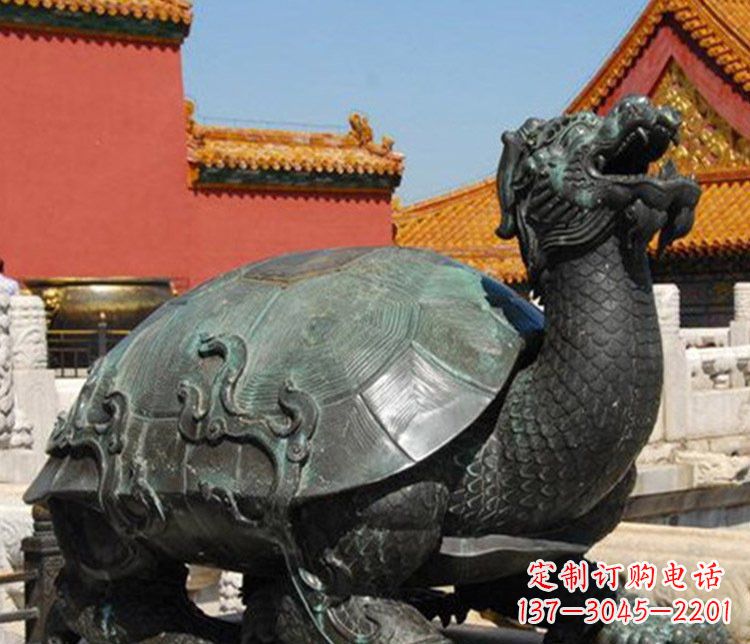 益阳铜雕广场龙龟动物雕塑