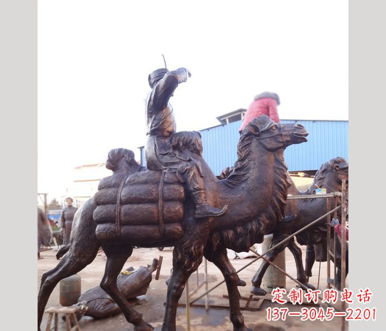 益阳铜雕广场骑骆驼雕塑