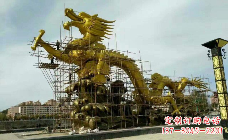 益阳铜雕广场神龙景观摆件
