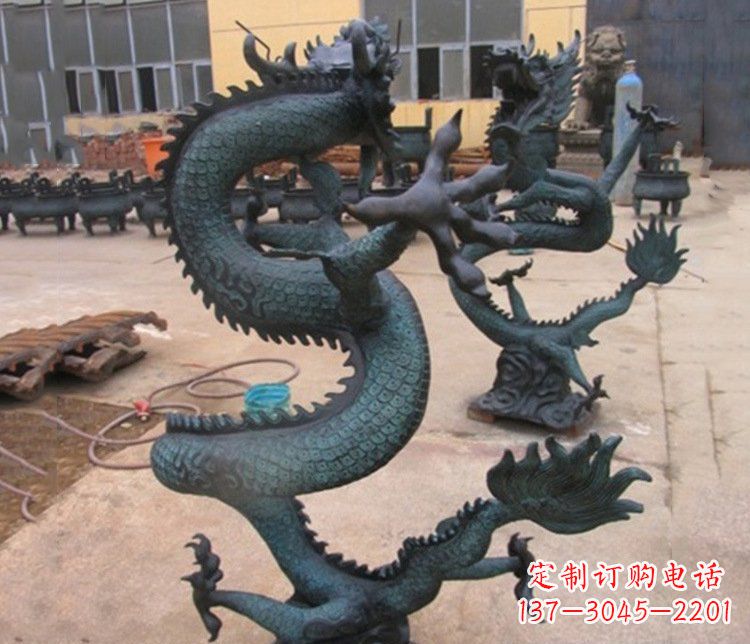 益阳铜雕户外装饰神龙雕塑摆件
