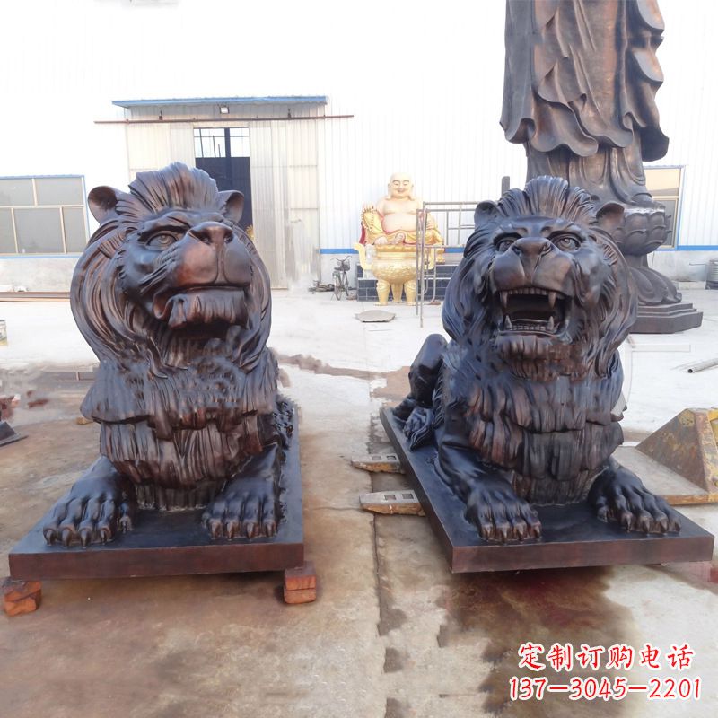 益阳铜雕汇丰狮子雕塑