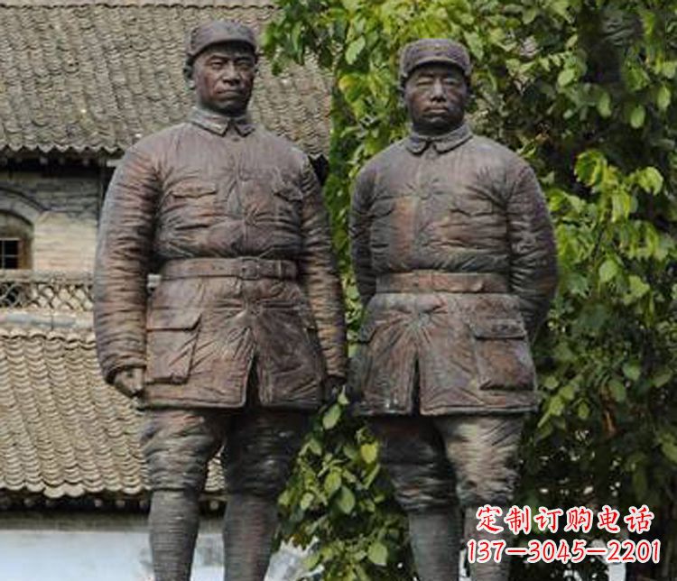 益阳铜雕解放军战士人物雕塑