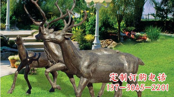 益阳铜雕鹿公园动物雕塑
