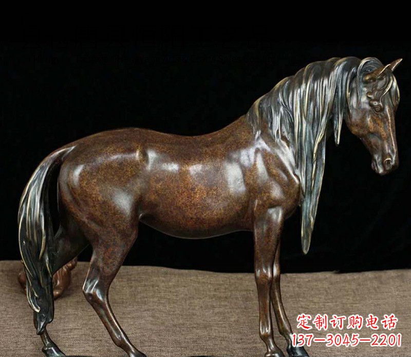 益阳铜雕马公园动物摆件