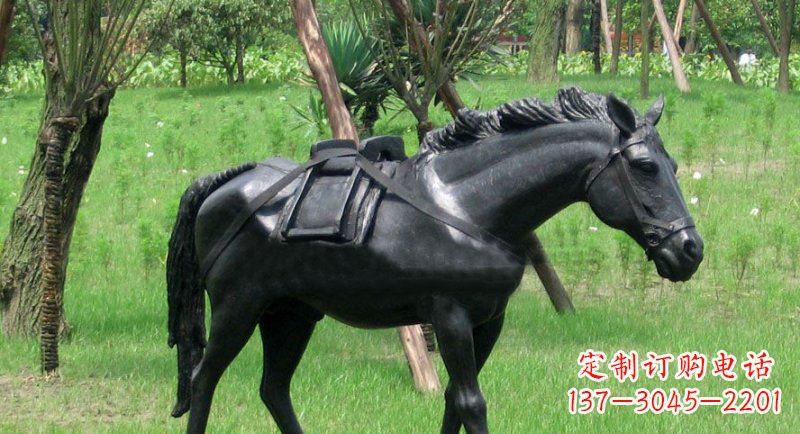 益阳铜雕马公园动物雕塑 (2)