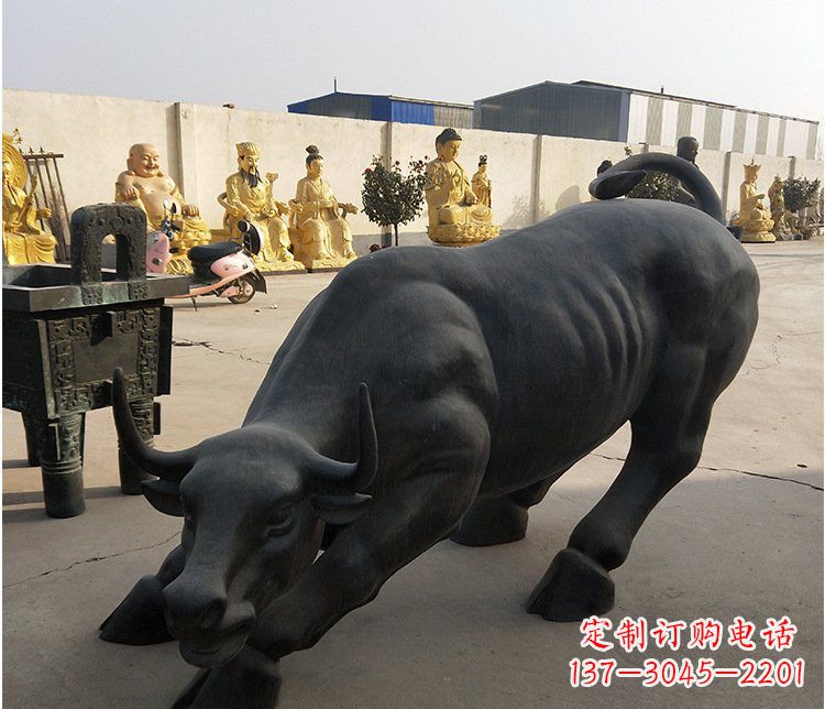 益阳铜雕牛广场动物景观摆件 (6)