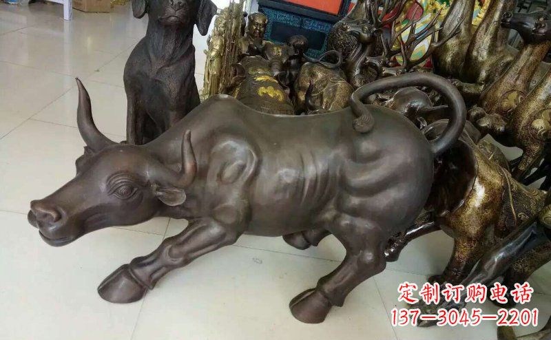 益阳铜雕牛广场动物景观摆件 (5)